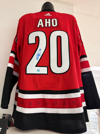 Sebastian Aho Autographed Adidas Jersey