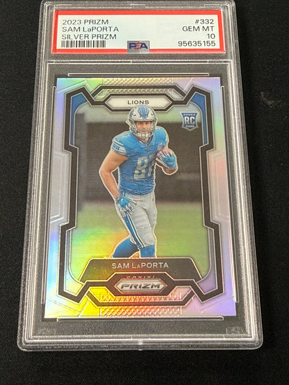[PSA 10] 2023 Prizm Sam Laporta Silver Prizm #332