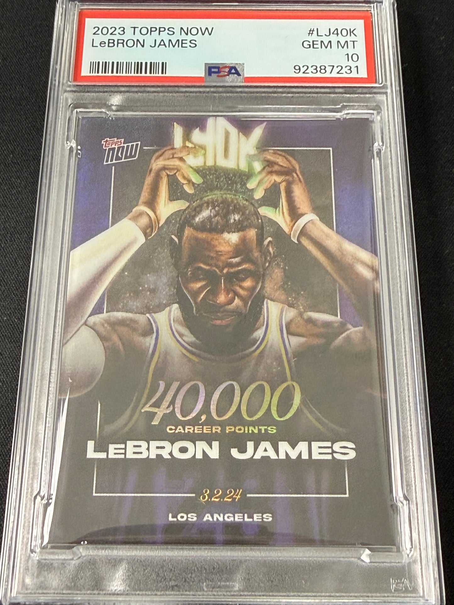 [PSA 10] 2023 Topps Now LeBron James #LJ40K
