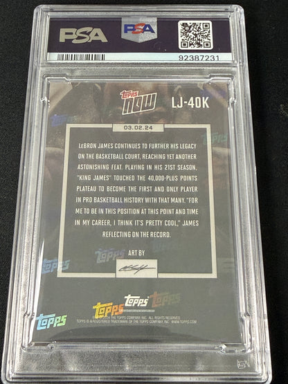 [PSA 10] 2023 Topps Now LeBron James #LJ40K