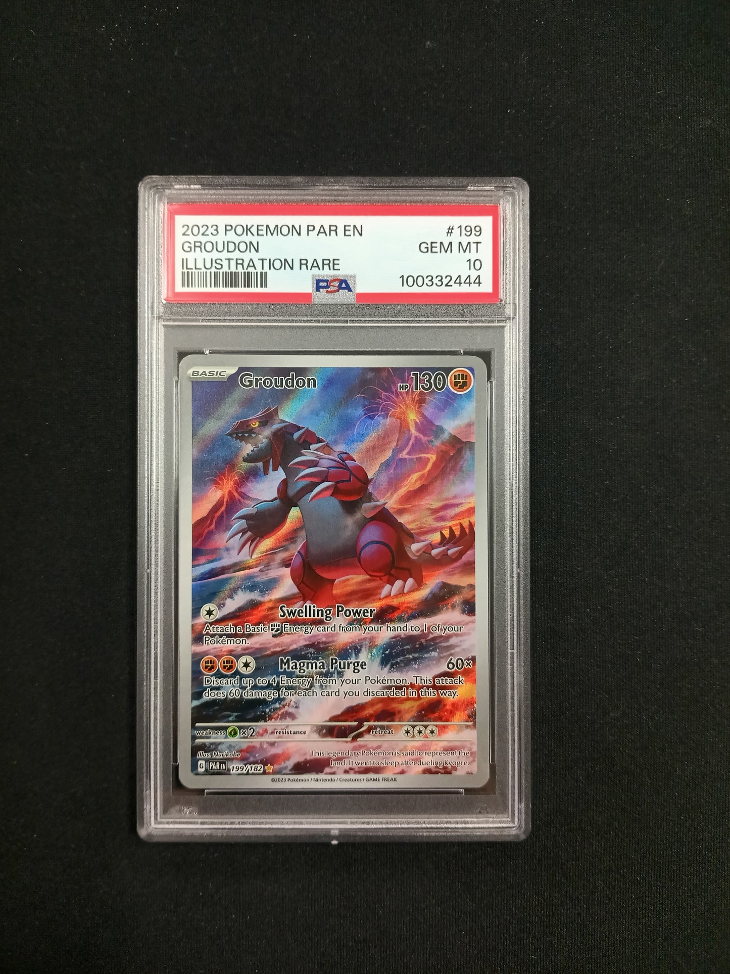 [PSA 10] Groudon #199 Pokemon Paradox Rift - PSA 10