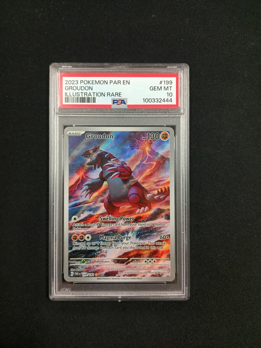 [PSA 10] Groudon #199 Pokemon Paradox Rift - PSA 10