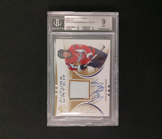 [BGS 9 - Auto 10] 031/100 Nicklas Backstrom #250 2007-08 SP Authentic Limited