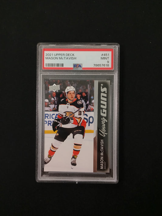 [PSA 9] Mason McTavish Young Guns #451 2021-22 Upper Deck Series 2 Hockey