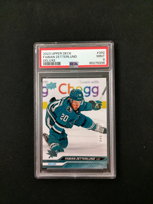 [PSA 9] Fabian Zetterlund #392 2023 Upper Deck Deluxe