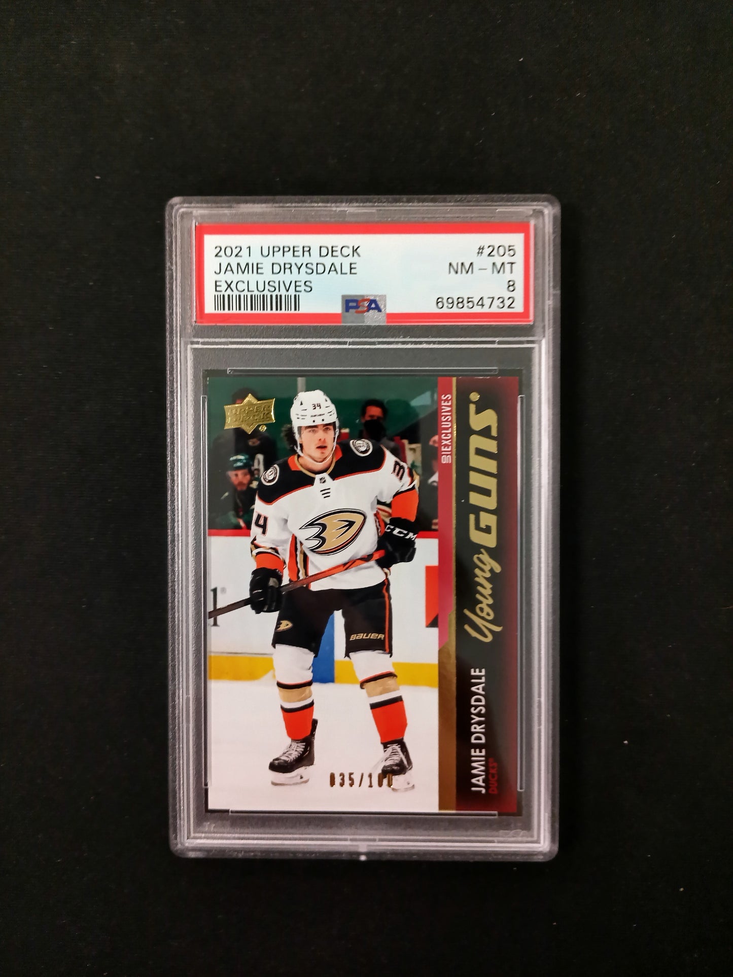[PSA 8] 035/100 Jamie Drysdale #205 2021 Upper Deck Exclusive
