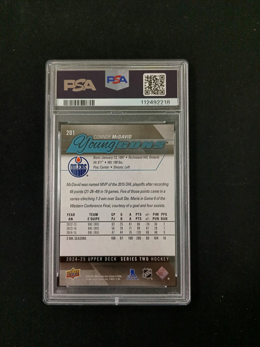 [PSA 9] Connor McDavid #201 2024-25 Young Guns Renewed