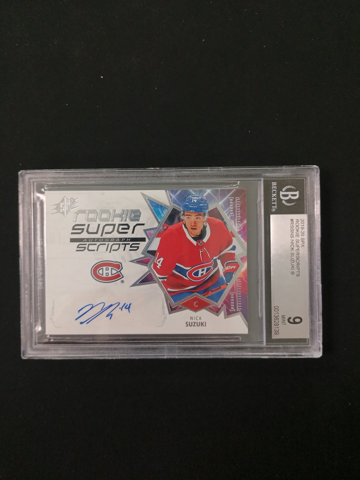 [BGS 9 - Auto 10] Nick Suzuki Auto #RSSNS 2019-20 SPX Rookie Superscripts
