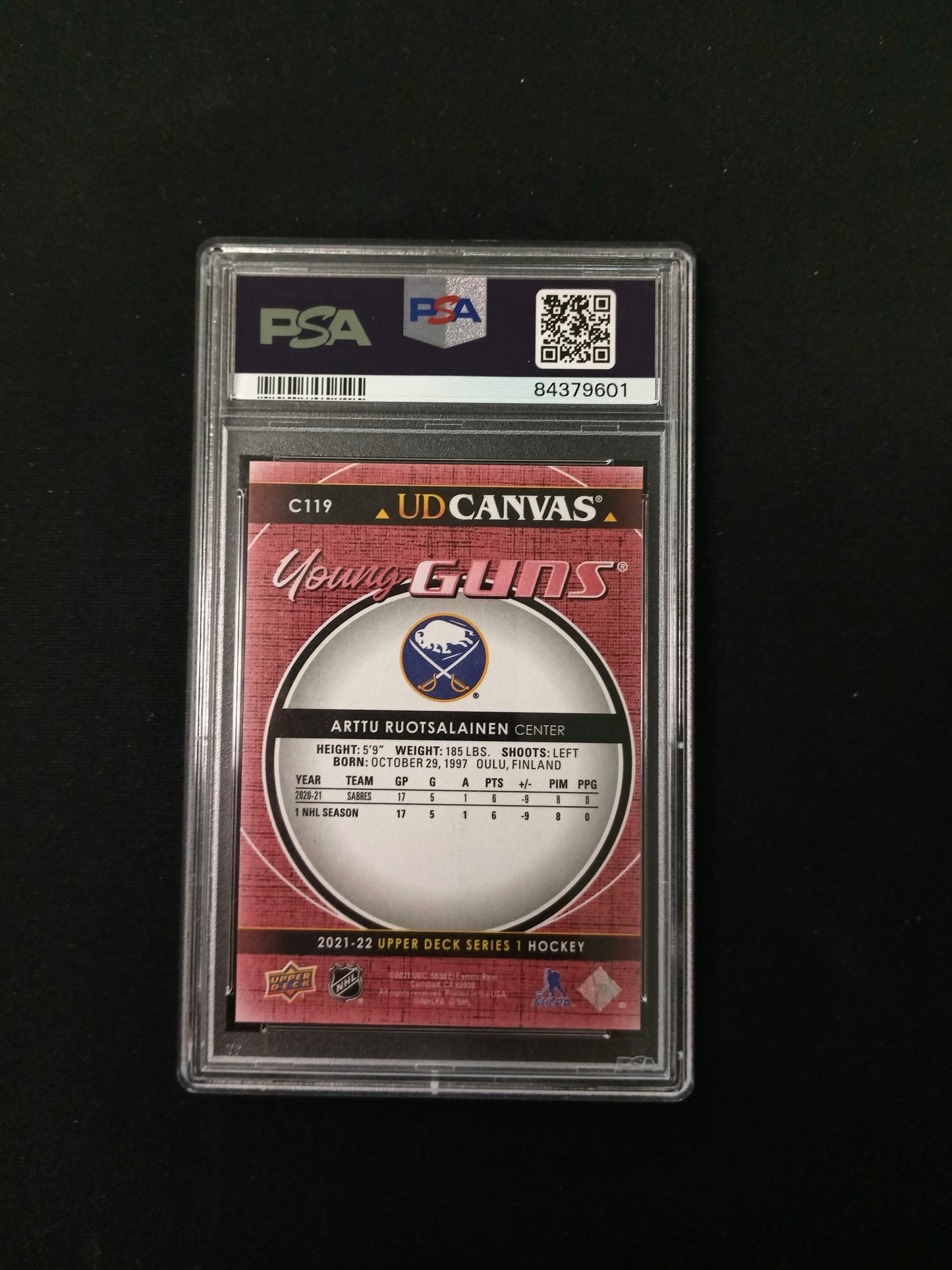[PSA 10] Arttu Ruotsalainen #C119 2021 Upper Deck Canvas