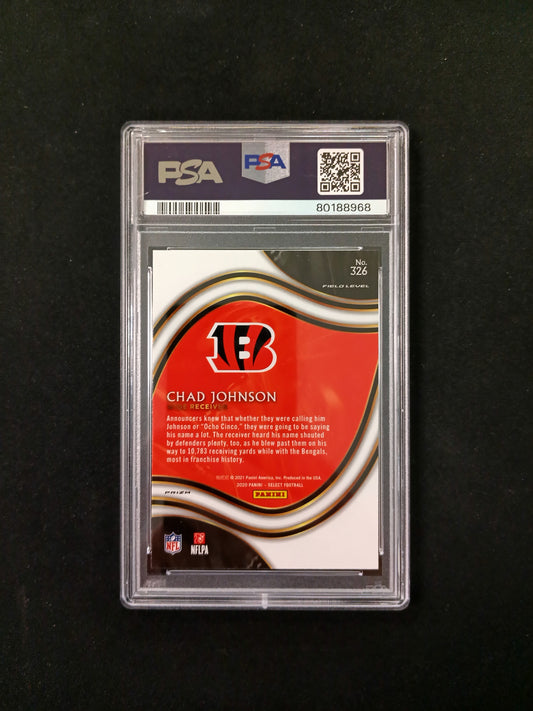 [PSA 10] Chad Johnson #326 2020 Panini Select Silver Prizm