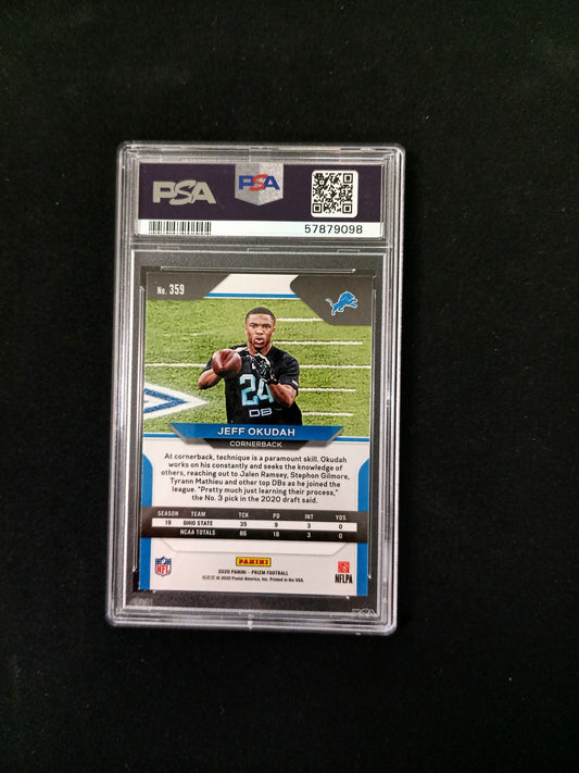 [PSA 9] Jeff Okudah #359 2020 Panini Prizm