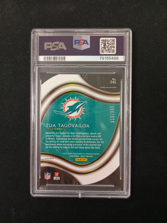 [PSA 10] Tua Tagovailoa 2020 Panini Select #345 Die-Cut Copper Prizm