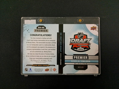 Nikolaj Ehlers #DH-NE 2015-16 NHL Draft Caps Booklet - Upper Deck Premier
