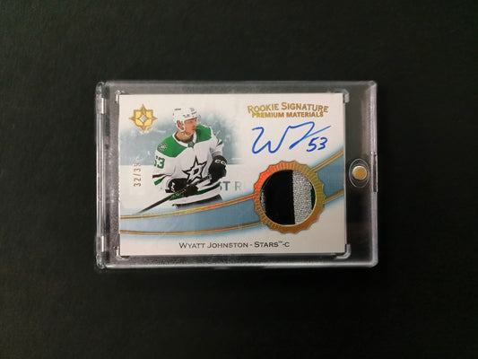 Wyatt Johnston #RSP-WJ Rookie Signature Premium Materials