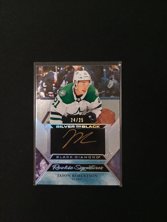 Jason Robertson #SBRS-JR Silver on Black Rookie Signatures