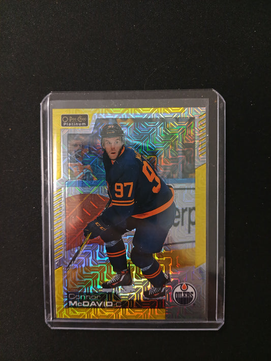 Connor McDavid #1 OPC Platinum Yellow Traxx