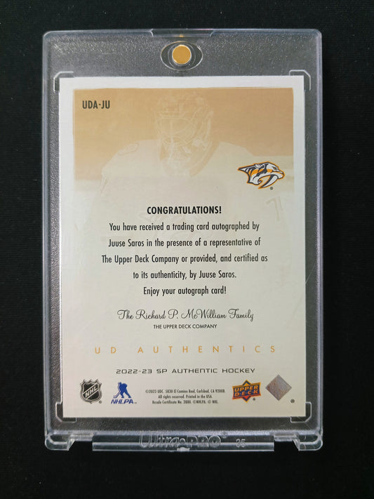 Juuse Saros #UDA-JU UD Authentics