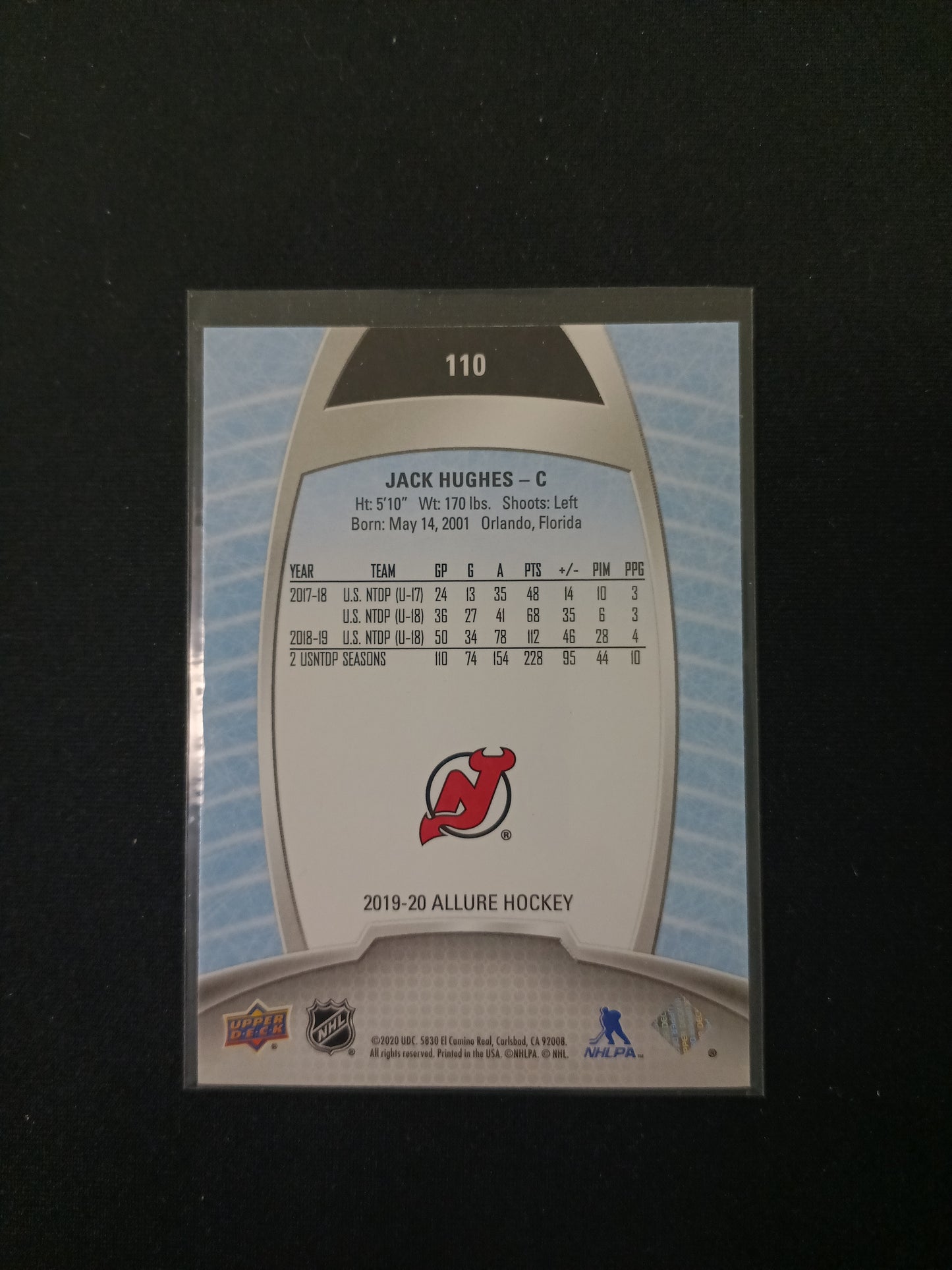 Jack Hughes [RC] #110 Allure [Pink Diamond]