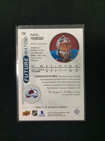 Pavel Francouz #158 Future Watch Auto