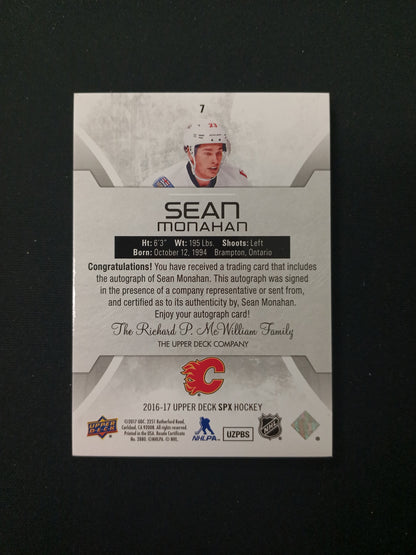 Sean Monohan #7 Upper Deck SPX