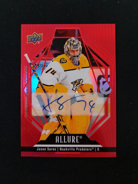 Juuse Saros #11 Red Rainbow Auto