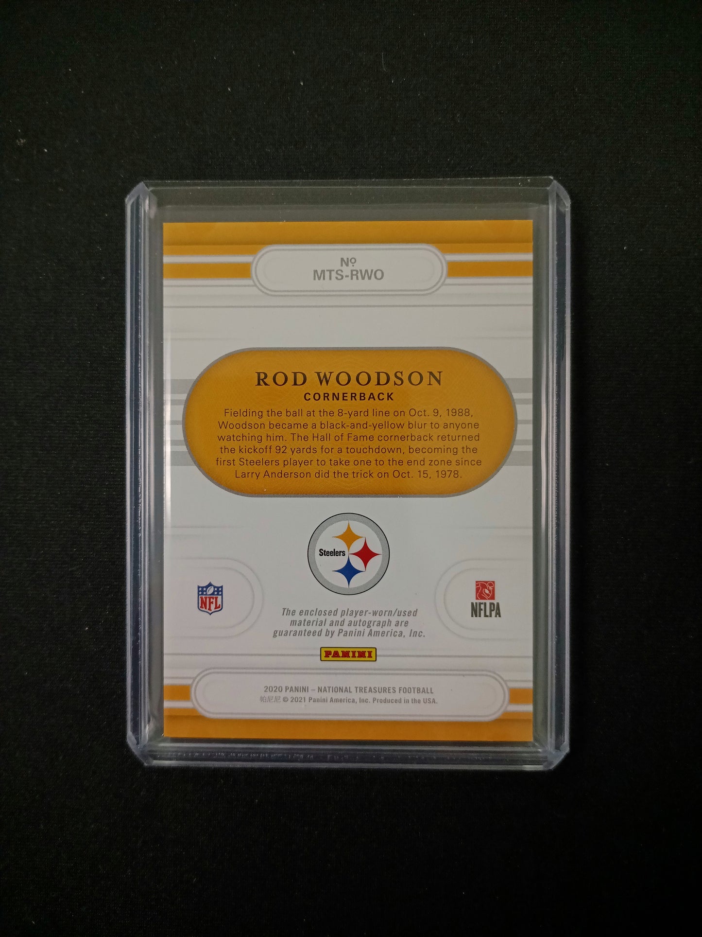 Rod Woodson #MTS-RWO National Treasures