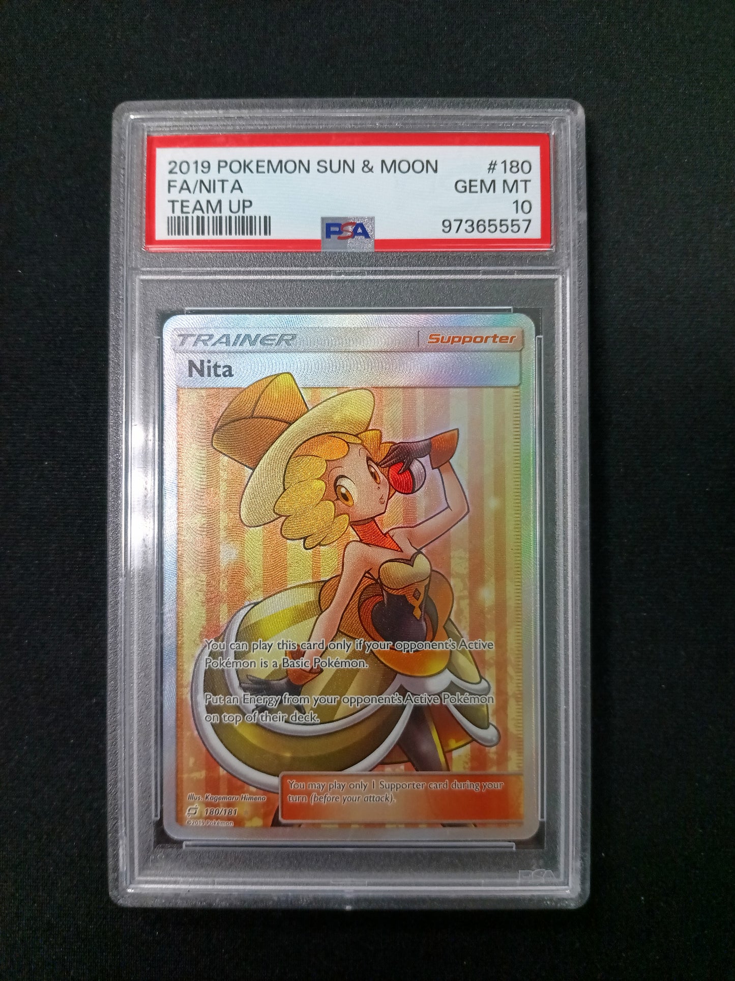 [PSA 10] Nita #180 Pokemon Sun & Moon Team Up