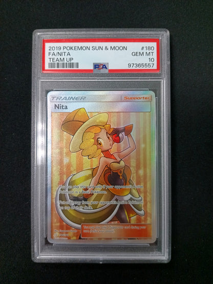 [PSA 10] Nita #180 Pokemon Sun & Moon Team Up