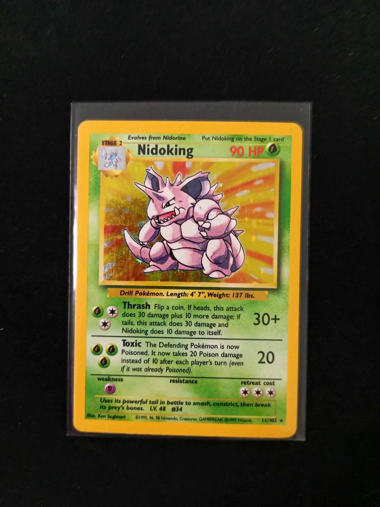 Nidoking #11 Pokemon Base Set