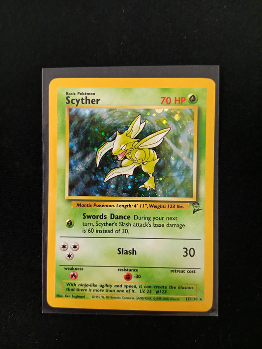 Scyther #17 Pokemon Base Set 2 - Damaged