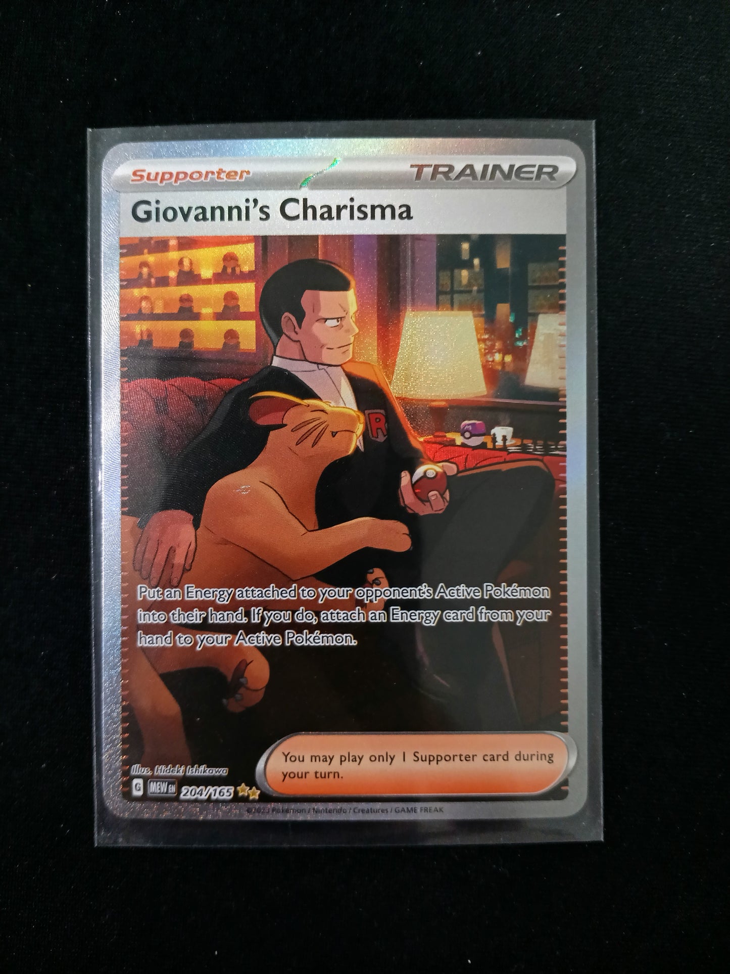 Giovanni's Charisma #204 Pokemon Scarlet & Violet 151