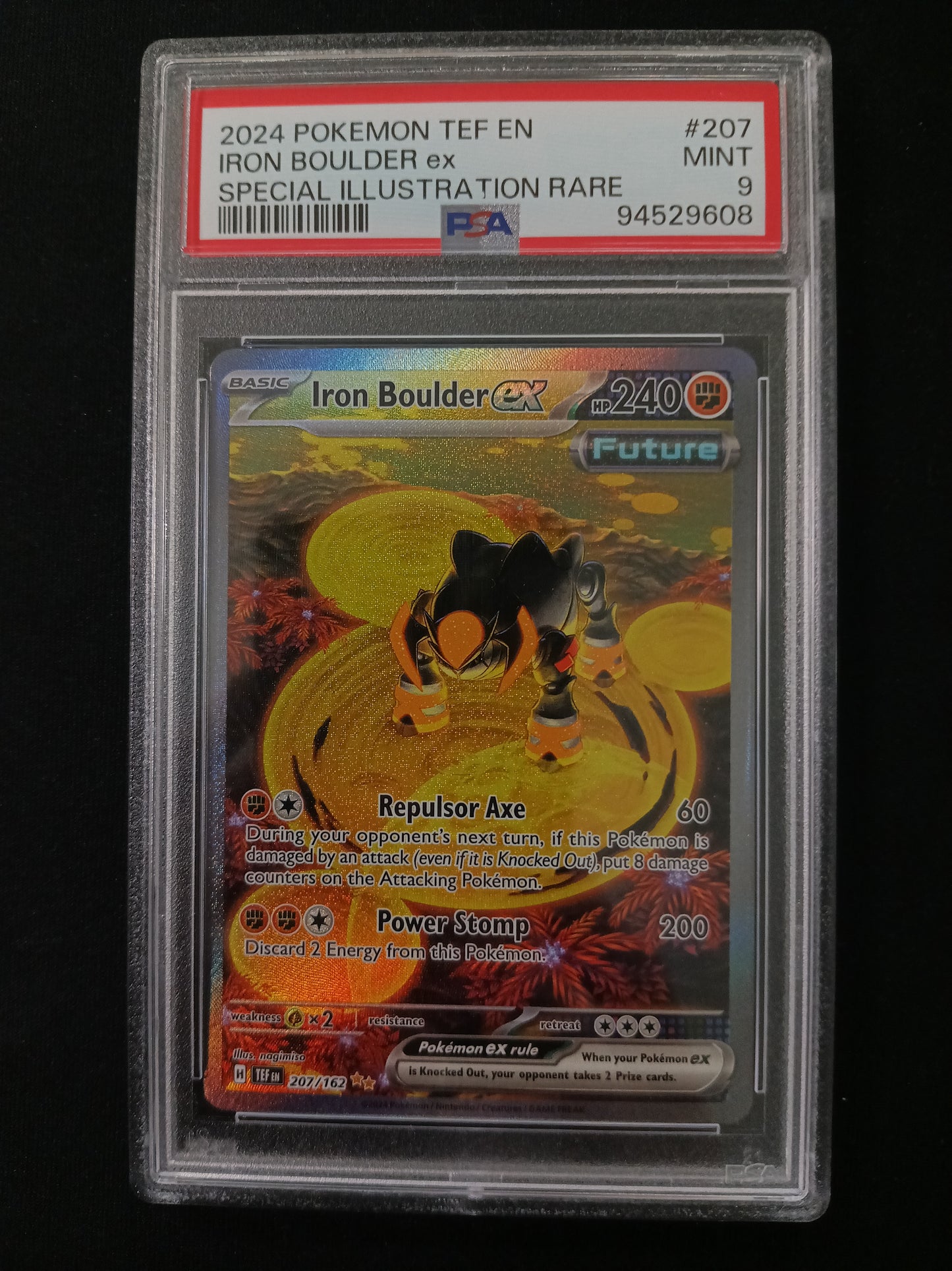 [PSA 9] Iron Boulder ex #207 Pokemon Temporal Forces