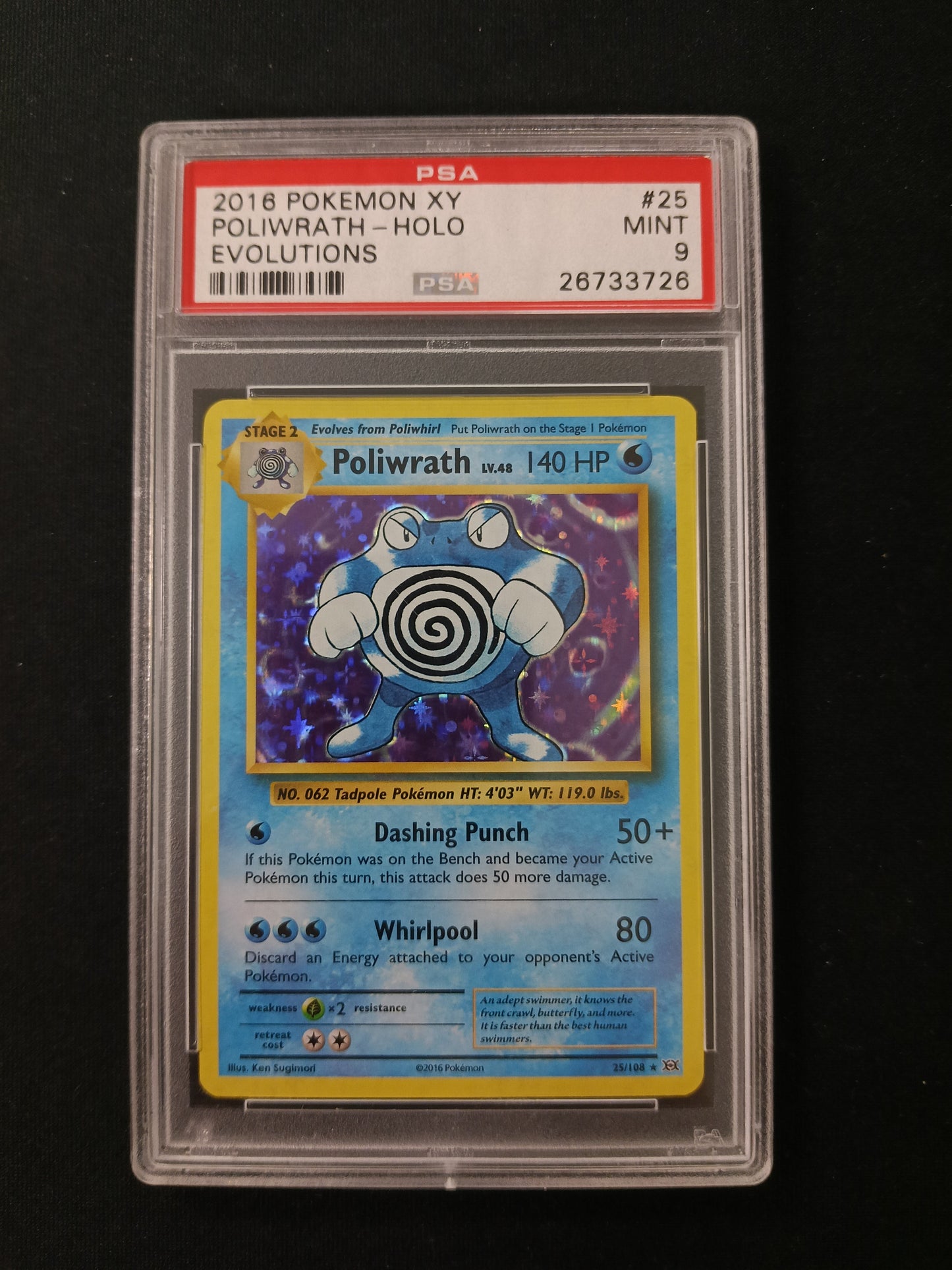 [PSA 9] Poliwrath #25 Pokemon Evolutions