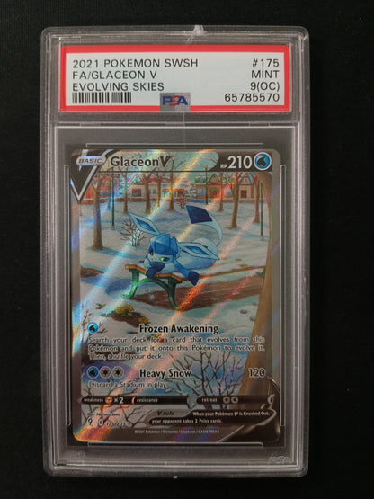[PSA 9(OC)] Glaceon V #175 Pokemon Evolving Skies