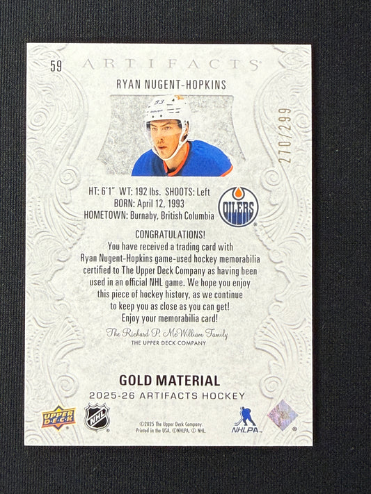 Ryan Nugent-Hopkins 25-26 Artifacts Gold Material 270/299