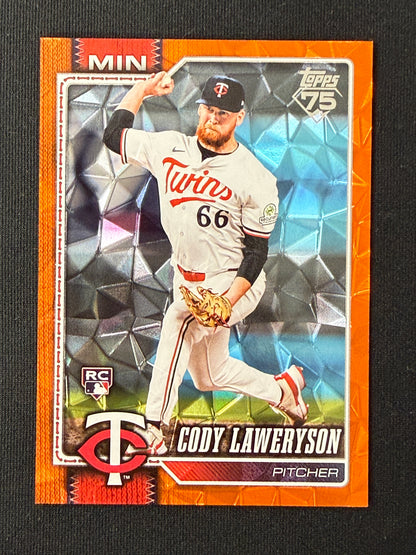 Cody Laweryson [RC] #608 Topps 75 [Orange Diamante Foil] /25