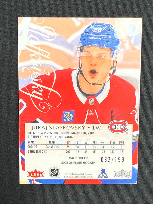 Juraj Slafkovsky #66 Flair [Image C Variation - Backcheck] /199