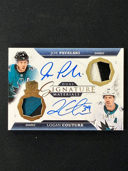 Joe Pavelski / Logan Couture #SP2-PC Dual Signature Materials /35