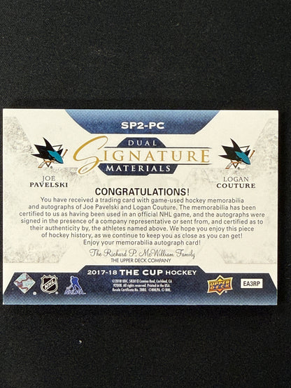 Joe Pavelski / Logan Couture #SP2-PC Dual Signature Materials /35