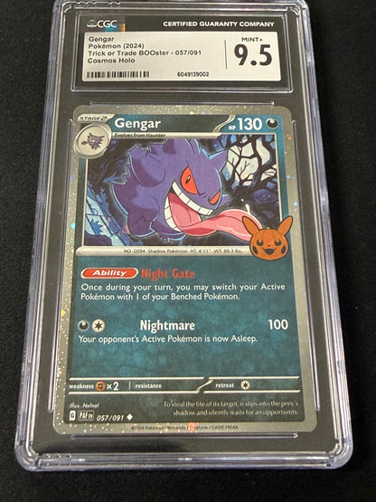 [CGC 9.5] Gengar #57 Trick or Trade BOOster [Cosmos Holo]