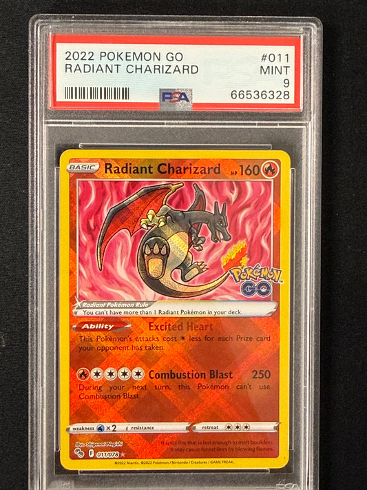 [PSA 9] Radiant Charizard  #11 Pokemon GO