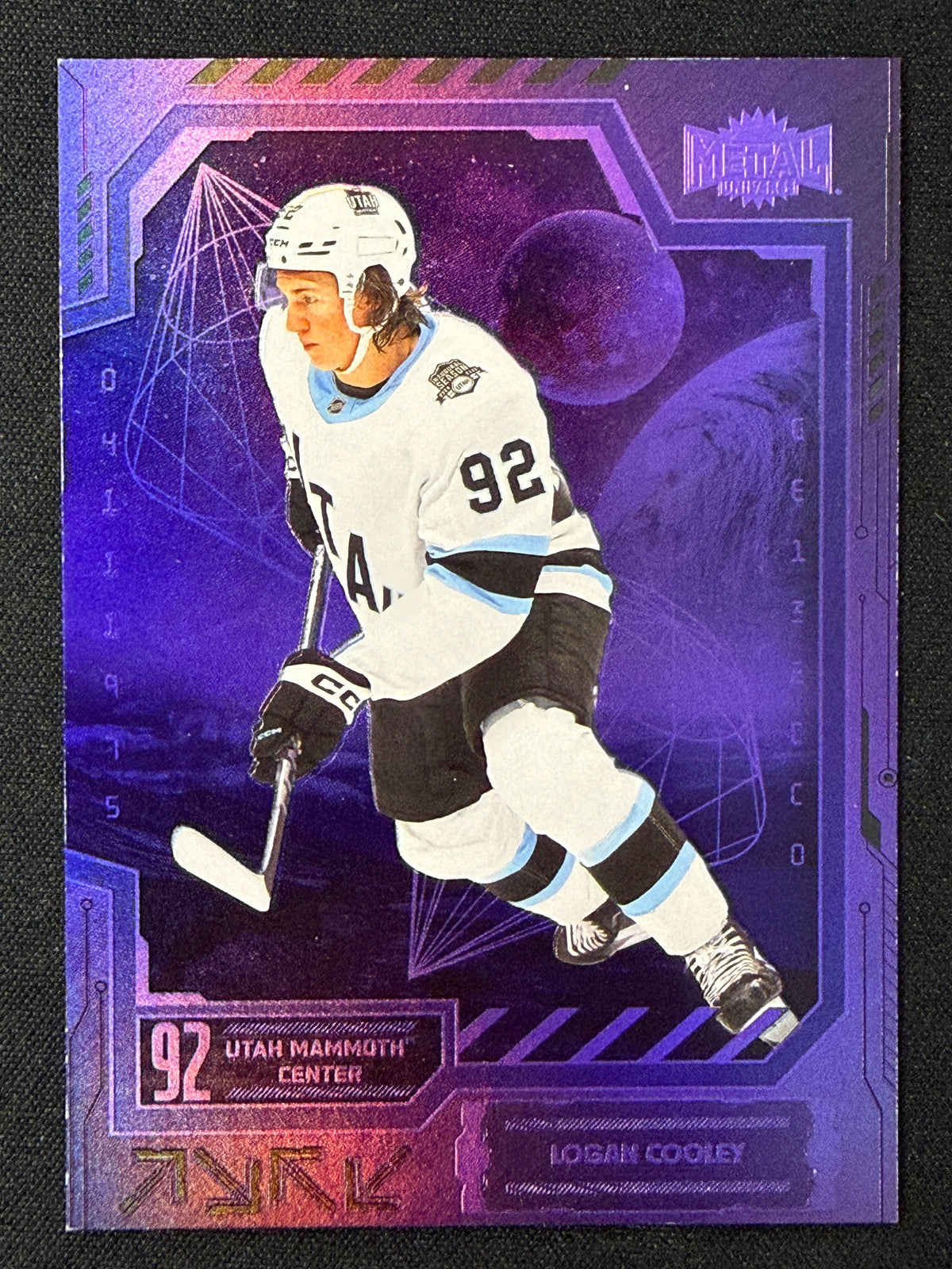 Logan Cooley 25-26 Metal Universe Purple Spectrum Fx 93/199