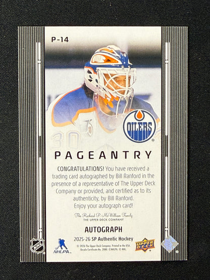 Bill Ranford #P-14 Pageantry [Autograph]