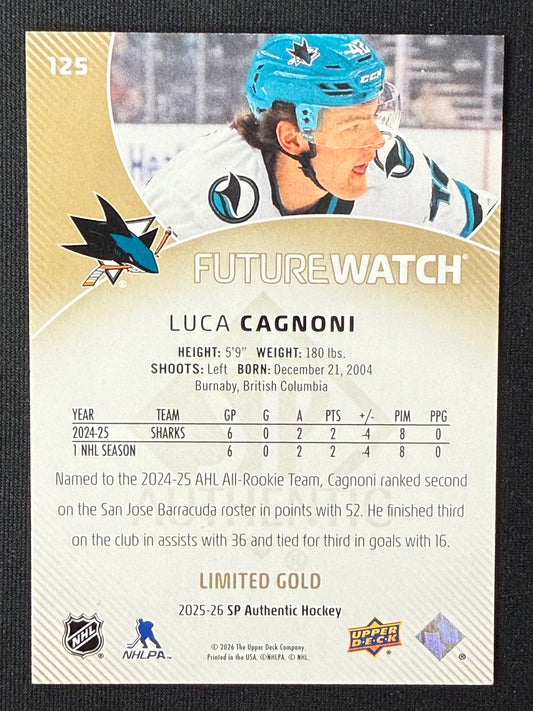 Luca Cagnoni #125 Future Watch Limited [Gold] | 29/99