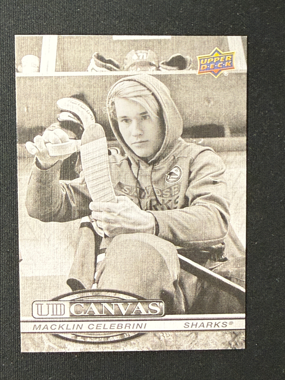 Macklin Celebrini #C-124 UD Canvas [Black & White]