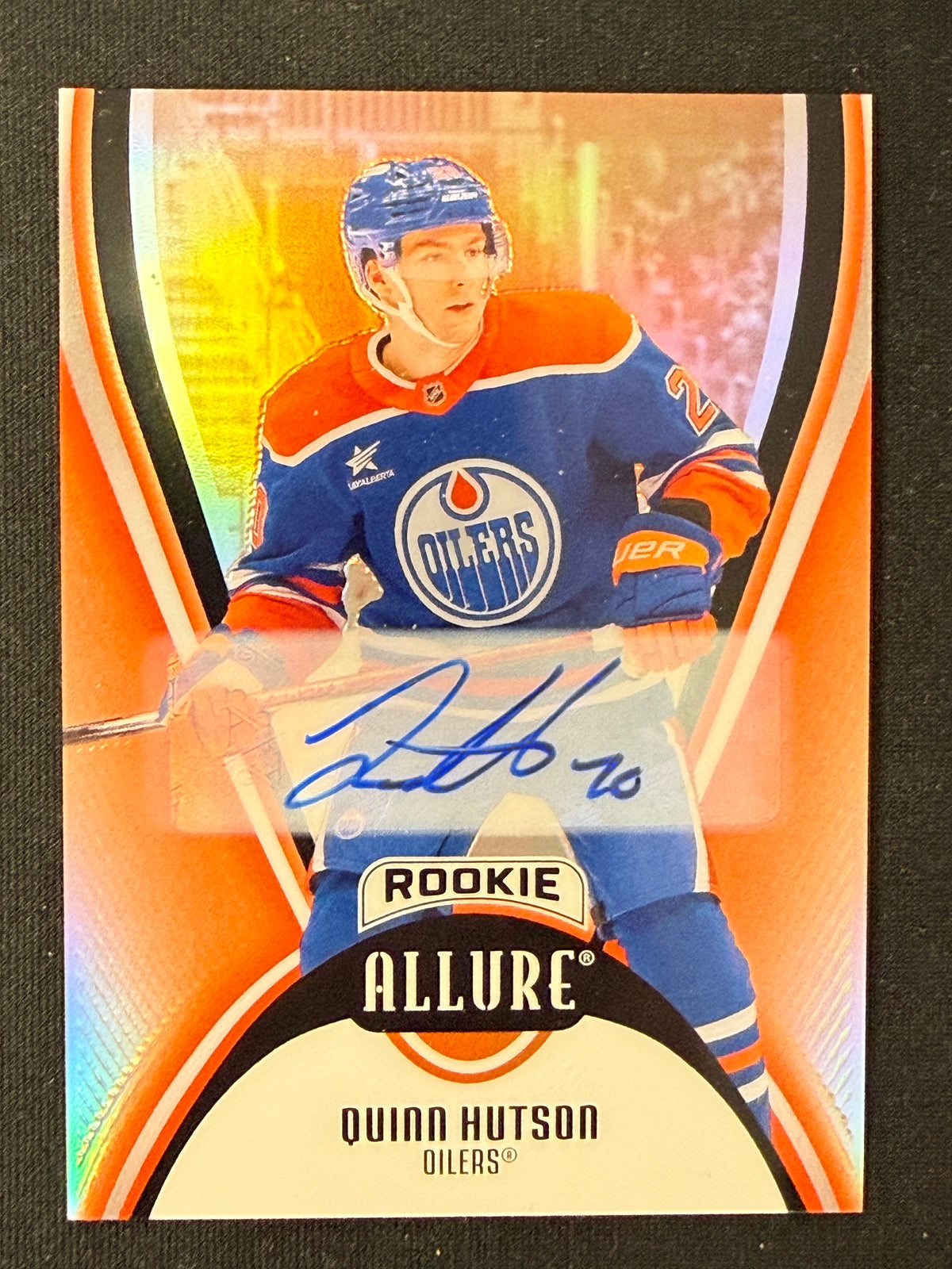 Quinn Hutson [RC] #112 Allure [Red Rainbow Auto]