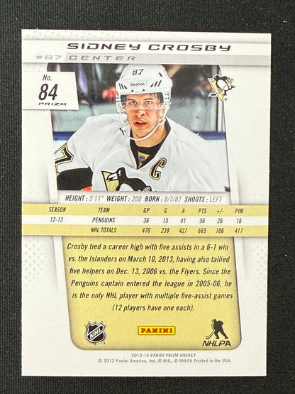 Sidney Crosby #84 Panini Prizm [Blue Pulsar Prizm]