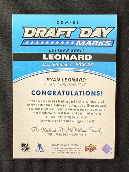 Ryan Leonard #DDM-RL Draft Day Marks | 09/35