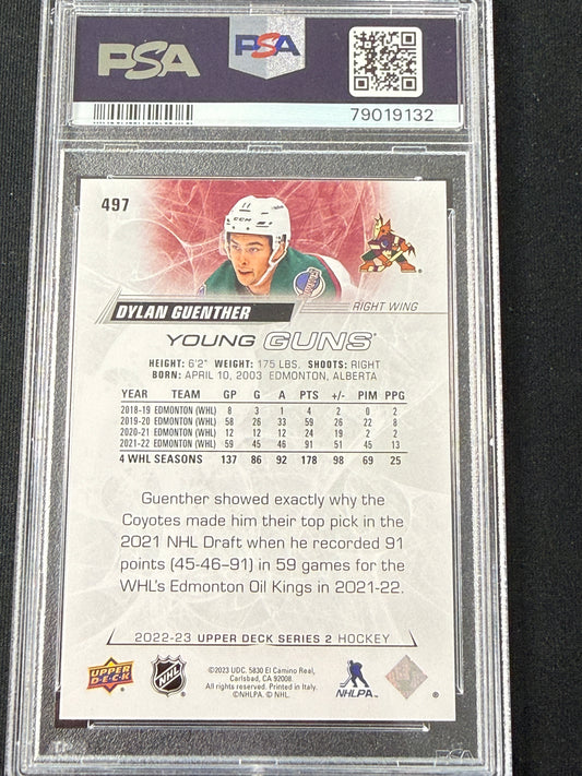 [PSA 9] Dylan Guenther #497 Young Guns