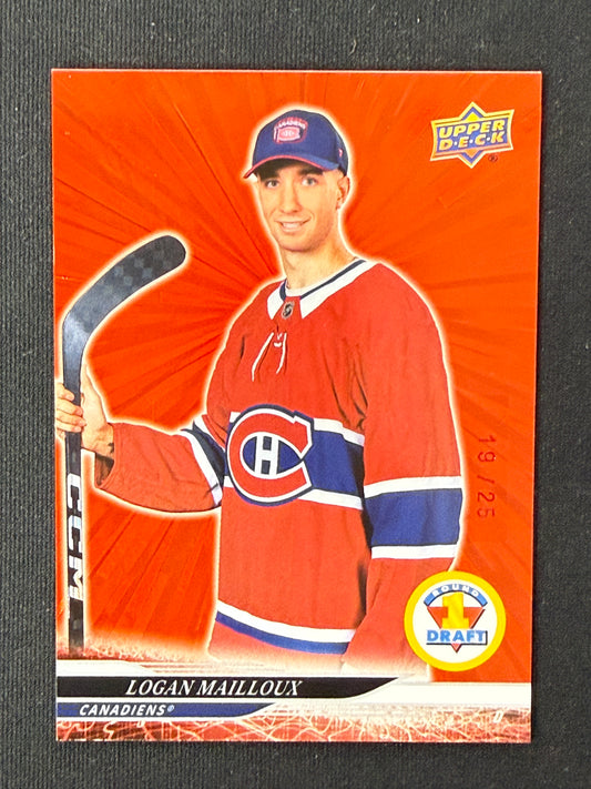 Logan Mailloux #739 1st Round [Red Outburst] /25